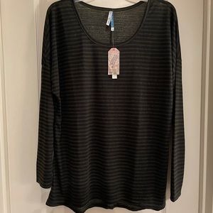 Wallflower Green Stripped Long Sleeve Sweater